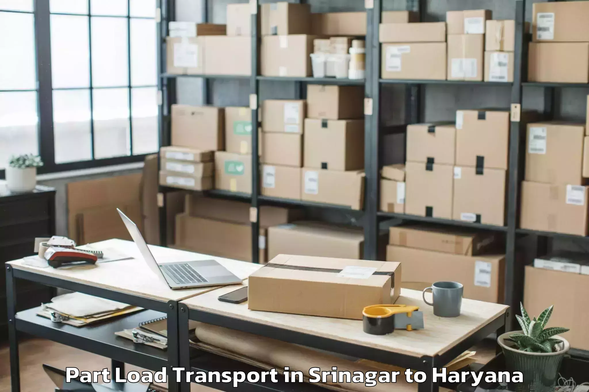 Leading Srinagar to Abhilashi University Sonipat Part Load Transport Provider